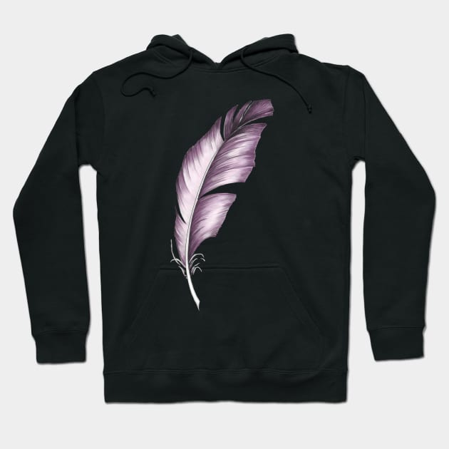 Violet feather Hoodie by Anilia